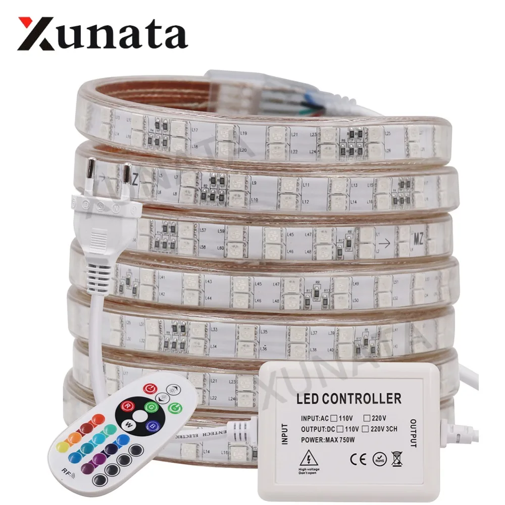 LED Strip SMD 5050 RGB Changing Lights 220V 5M 10M 15M 20M 60led/m Waterproof Flex Commercial Led tape EU/UK/AU RGB Controller
LED Strip SMD 5050 RGB Changing Lights 220V 5M 10M 15M 20M 60led/m Waterproof Flex Commercial Led tape EU/UK/AU RGB Controller