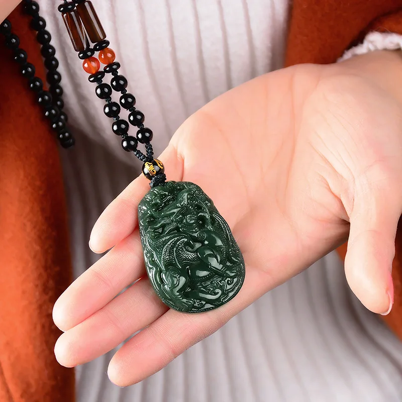 Подвеска Hetian jadeite, Мужская подвеска на удачу, богатство, камень, подвеска из натурального камня Piqi, мужское ожерелье с подвеской
Подвеска Hetian jadeite, Мужская подвеска на удачу, богатство, камень, подвеска из натурального камня Piqi, мужское ожерелье с подвеской
