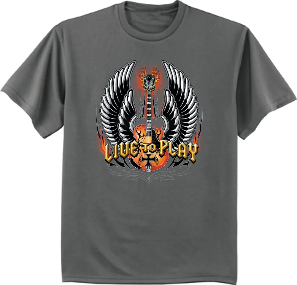Гитарная футболка в живую чтобы играть гитарную футболку подарок для гитарного