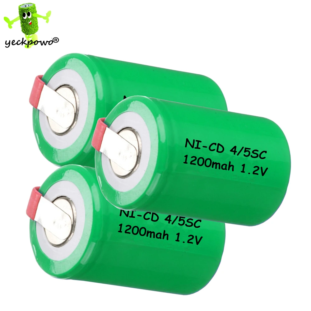 U. s. бренд yeckpowo 3 шт. 4/5SC Батарея 4/5 subc Batteria Перезаряжаемые 1.2 В 1200 мАч питания банк ni