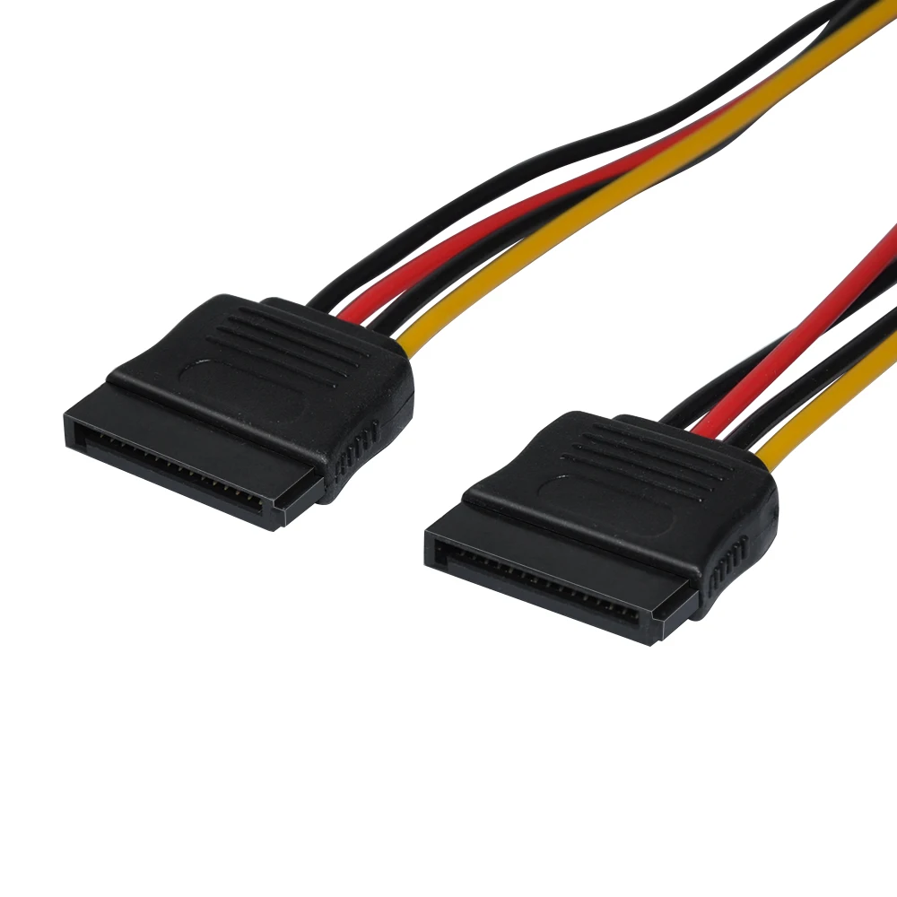 Кабель питания DeepFox SATA сплиттер Molex 4-контактный серийный ATA 15-контактный x 2