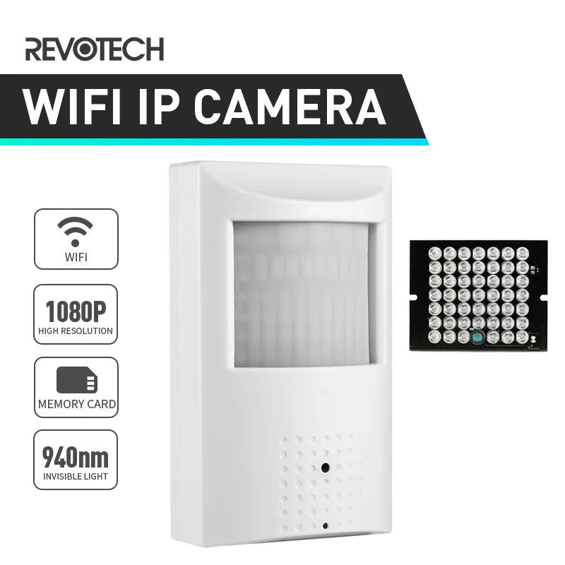 H.265 1080 WiFi IP камера HD Домашняя безопасность 940nm невидимый ночного видения Мини