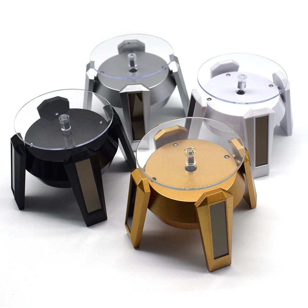1PCS Solar Showcase 360 Turntable Rotating Display with Blue LED Jewelry Watch Ring Phone Stand Displays
1PCS Solar Showcase 360 Turntable Rotating Display with Blue LED Jewelry Watch Ring Phone Stand Displays