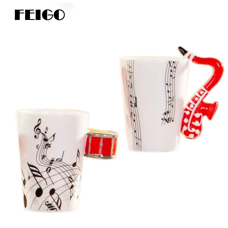 FEIGO Novelty Guitar Ceramic Cup Personality Music Note Sensitive Mug Cup Coffee Tea Milk Cup Unique Gift Unique Home Cafe F299
FEIGO Novelty Guitar Ceramic Cup Personality Music Note Sensitive Mug Cup Coffee Tea Milk Cup Unique Gift Unique Home Cafe F299