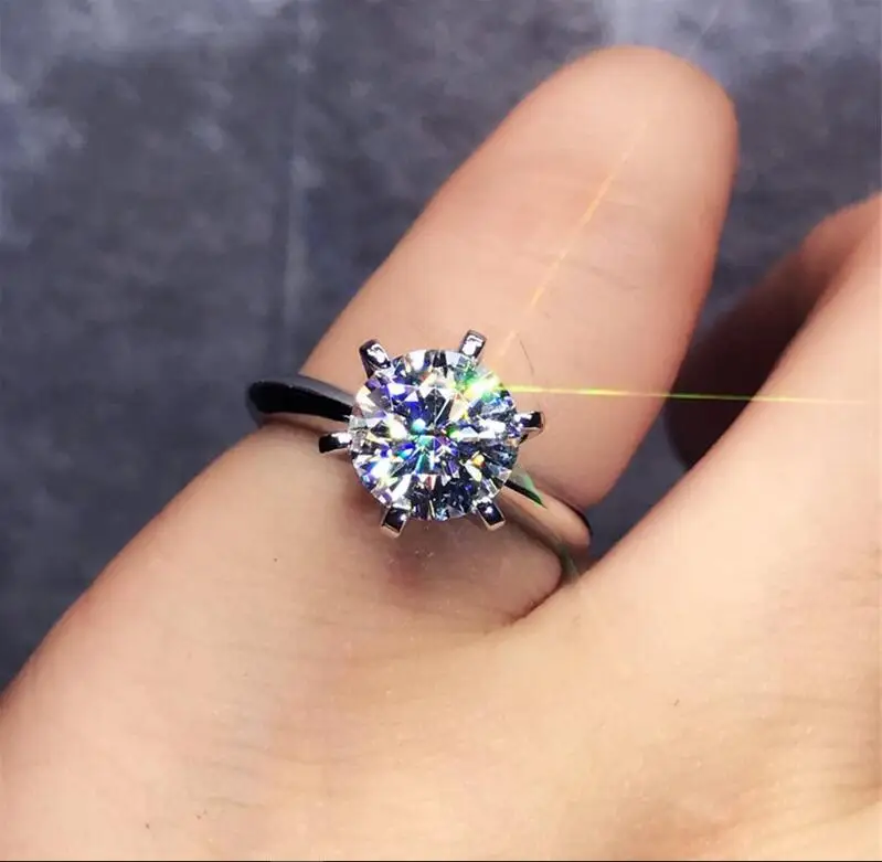 Vecalon solitaire Ring 100% Real 925 sterling silver 5A Sona Cz Promise Engagement Wedding band rings for women Bridal Jewelry
Vecalon solitaire Ring 100% Real 925 sterling silver 5A Sona Cz Promise Engagement Wedding band rings for women Bridal Jewelry