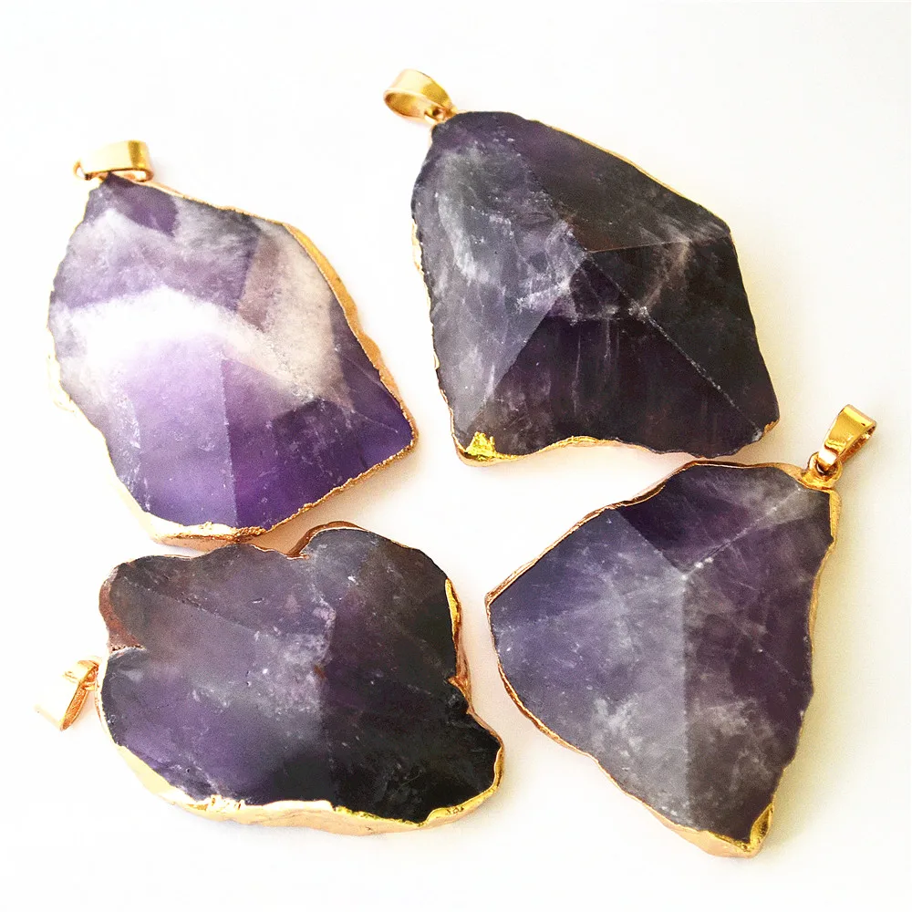 New Fashion 6Pcs Gold Natural Stone Section Pendants Amethysts Purple Crystal Charms Pendants For Jewelry Making Free Shipping
New Fashion 6Pcs Gold Natural Stone Section Pendants Amethysts Purple Crystal Charms Pendants For Jewelry Making Free Shipping
