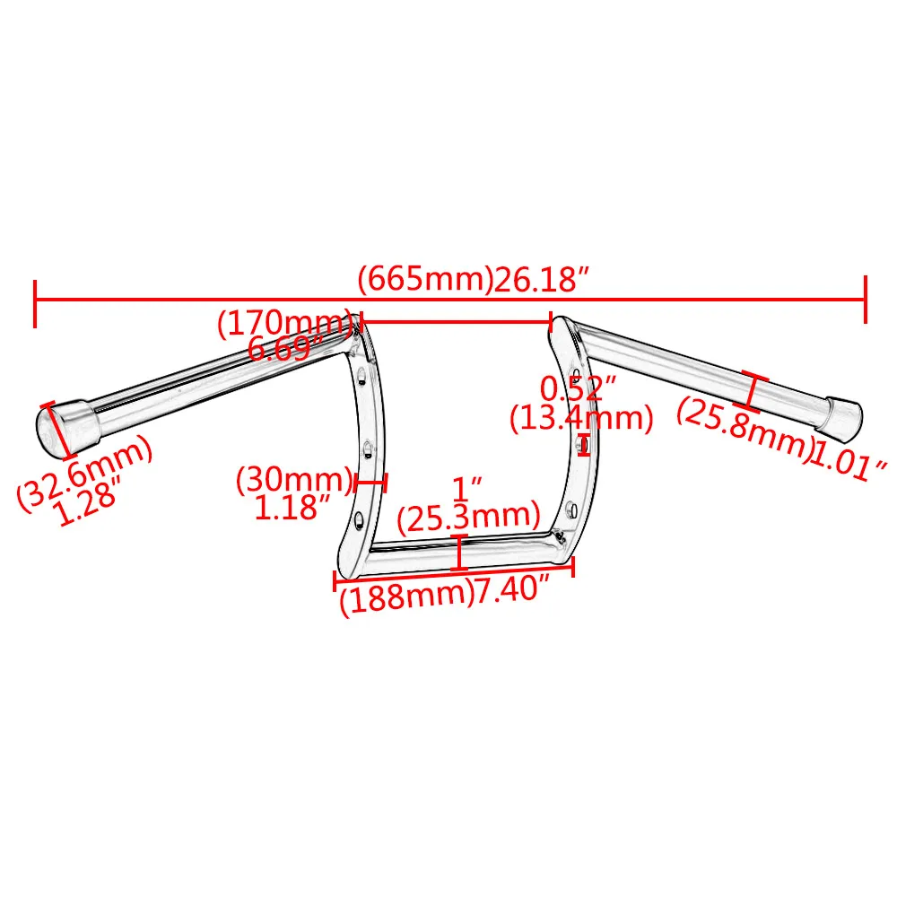 Universal 25mm Motorcycle Retro Drag Handlebar Retro Black Z-Bar Handle Bar Fits For Harley Dyna Sportster Cafe Racer Custom
Universal 25mm Motorcycle Retro Drag Handlebar Retro Black Z-Bar Handle Bar Fits For Harley Dyna Sportster Cafe Racer Custom