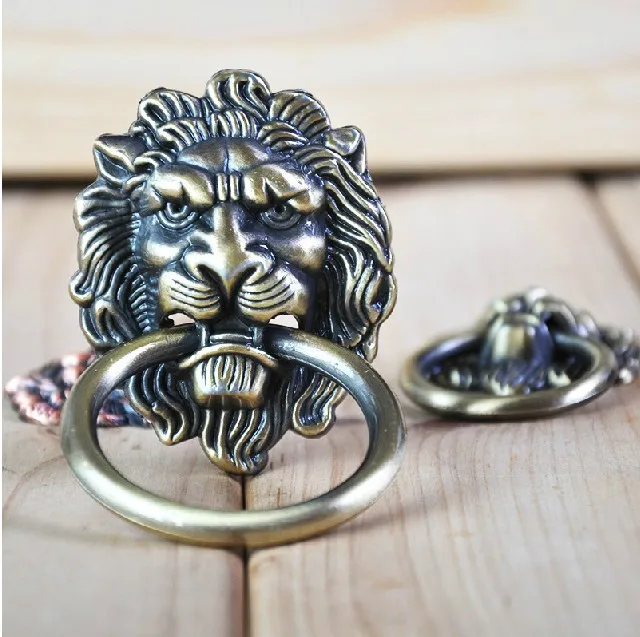20Pcs/Lot Decorative Hardware Lion Head Kitchen Cabinet knob And Drawer Pull(Sizes:64mm * 52mm,Ring diameter:52mm)
20Pcs/Lot Decorative Hardware Lion Head Kitchen Cabinet knob And Drawer Pull(Sizes:64mm * 52mm,Ring diameter:52mm)