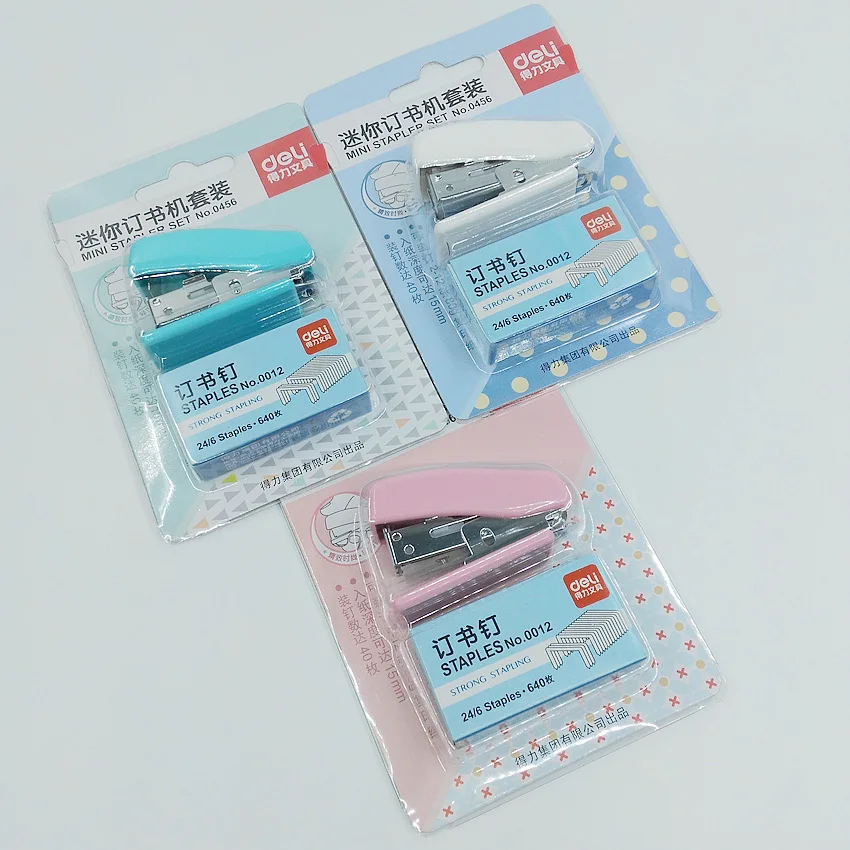 Deli Kawaii Mini Stapler Set With 24/6 Staples Office Accessories Cute Binder Stationary School Binding Supplies No.0456
Deli Kawaii Mini Stapler Set With 24/6 Staples Office Accessories Cute Binder Stationary School Binding Supplies No.0456