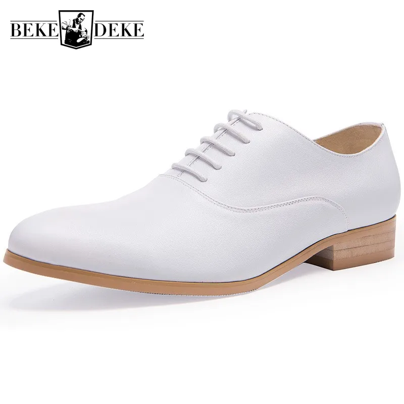Top Quality Men White Leather Shoes Cow Leather British Breathable Business Casual Formal Shoes Male Wedding Office Footwear
Top Quality Men White Leather Shoes Cow Leather British Breathable Business Casual Formal Shoes Male Wedding Office Footwear