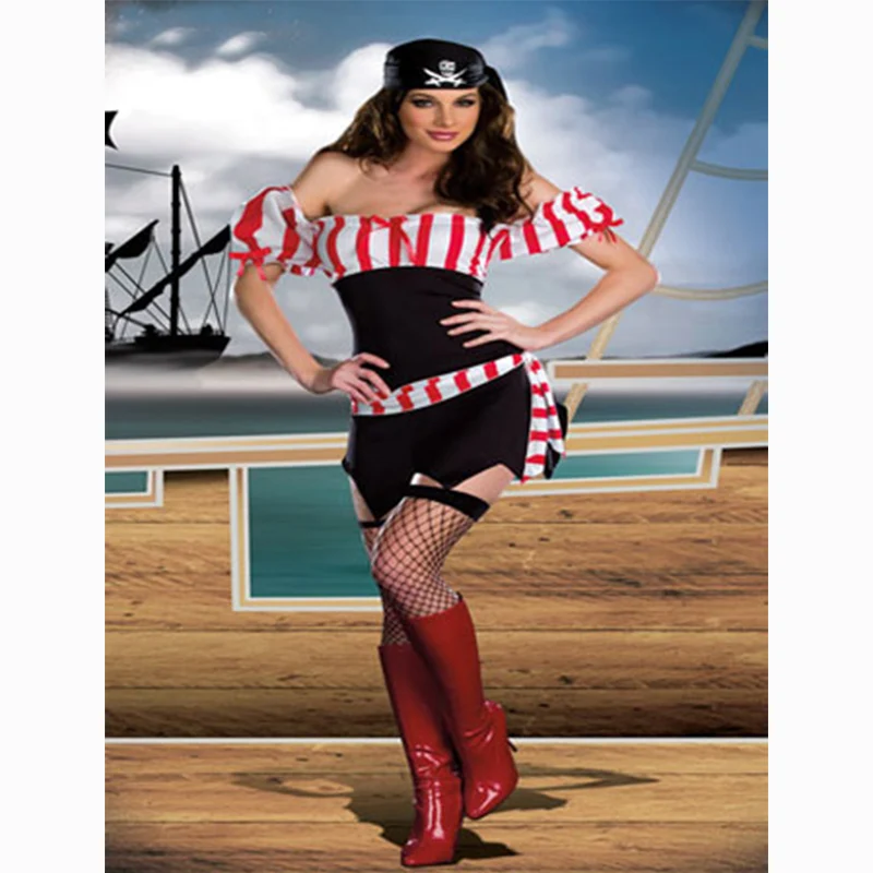 Hot Sale adults party Pirate costume fancy dress costume with head bangdage sexy halloween costume Women Halloween Cosplay Dress
Hot Sale adults party Pirate costume fancy dress costume with head bangdage sexy halloween costume Women Halloween Cosplay Dress
