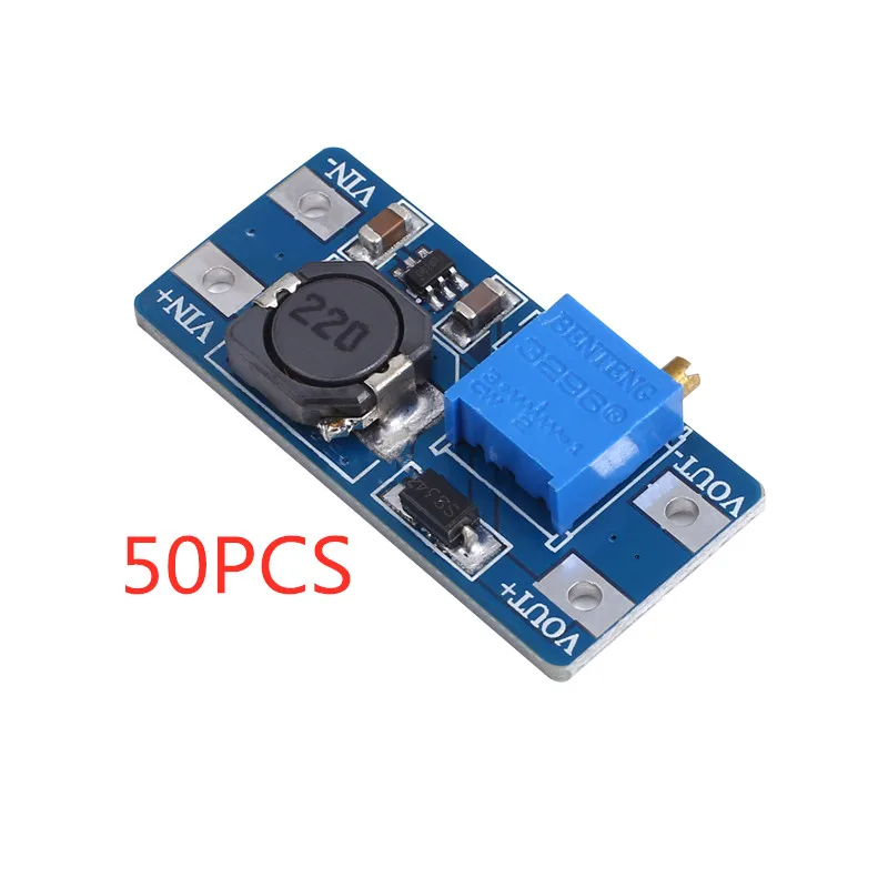 Модуль питания MT3608 DC-DC Step Up усилитель конвертера, 50 шт., повышающая плата, максимальный выход 28 в, 2 А для arduino
Модуль питания MT3608 DC-DC Step Up усилитель конвертера, 50 шт., повышающая плата, максимальный выход 28 в, 2 А для arduino