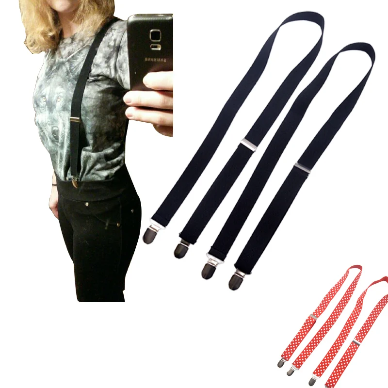 Подтяжки для мужчин и женщин 4 клипсы 2 5 см|mens black suspenders|mens suspenders blackblack men |