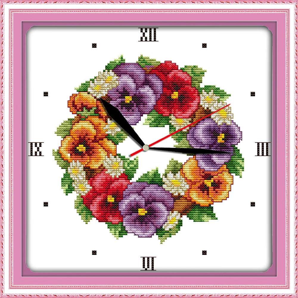 Colored poppies clock face cross stitch kit 14ct 11ct count print canvas wall clock stitching embroidery DIY handmade needlework
Colored poppies clock face cross stitch kit 14ct 11ct count print canvas wall clock stitching embroidery DIY handmade needlework