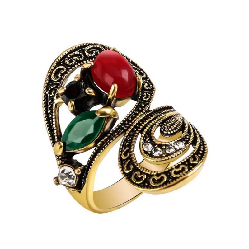 Bohemian Style Cat's Eye Ancient Gold Ring Rhinestone Jewelry Women Charm OL Lady Vintage Rings Christmas Gift
Bohemian Style Cat's Eye Ancient Gold Ring Rhinestone Jewelry Women Charm OL Lady Vintage Rings Christmas Gift