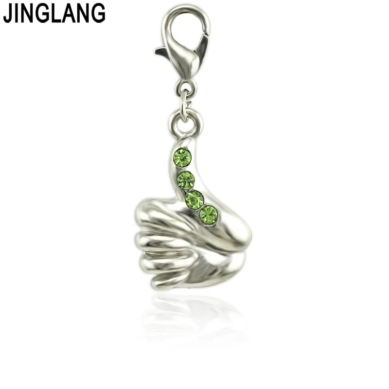 JINGLANG Rhinestone charm alloy Thumb pendants for earrings necklace brooch DIY charm jewelry making 12 pcs
JINGLANG Rhinestone charm alloy Thumb pendants for earrings necklace brooch DIY charm jewelry making 12 pcs