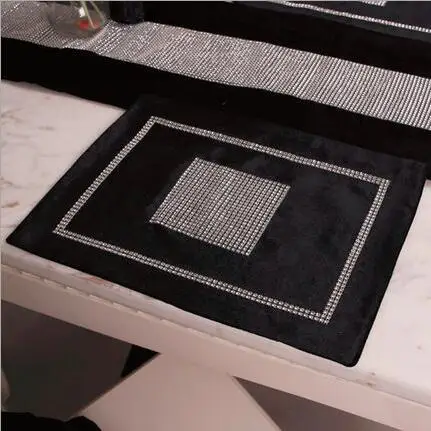 6PCS/Lot Place mat diamond rectangular placemat luxury table mat table linen Dec coasters mat bowls saucers Black #954
6PCS/Lot Place mat diamond rectangular placemat luxury table mat table linen Dec coasters mat bowls saucers Black #954