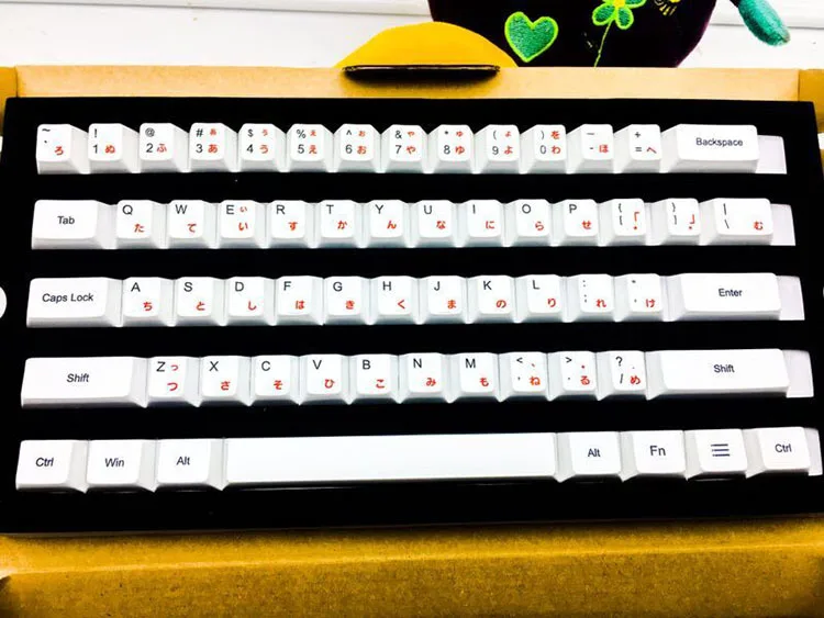 108 Keys/set PBT Dye-Sublimation key caps Original Factory Height Mechanical keyboard Keycap Japanese Korean Russian Caps
108 Keys/set PBT Dye-Sublimation key caps Original Factory Height Mechanical keyboard Keycap Japanese Korean Russian Caps