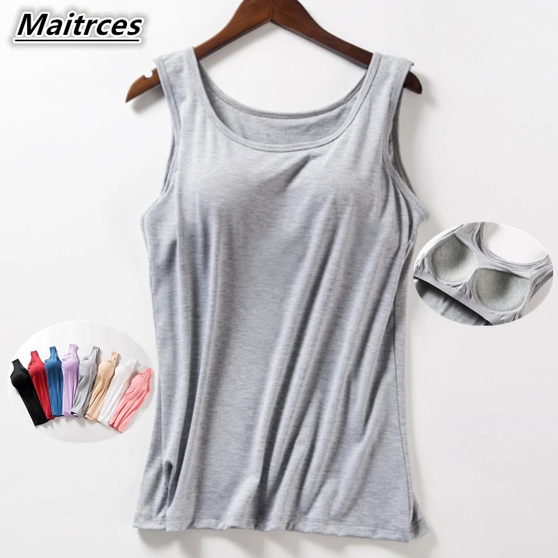 Women's Summer 2019 New Tank Tops Shirt Modal Underwear Plus Size Female T-shirt Camisole Blouse Built In Bra
Women's Summer 2019 New Tank Tops Shirt Modal Underwear Plus Size Female T-shirt Camisole Blouse Built In Bra