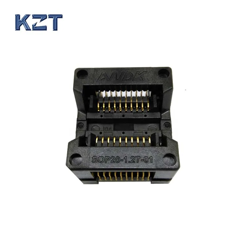 SOP20 SOIC20 SO20 Burn in Socket Pitch 1.27m IC Body Width 5.4mm 209mil Flash Test Socket Adapter OTS20-1.27-01
SOP20 SOIC20 SO20 Burn in Socket Pitch 1.27m IC Body Width 5.4mm 209mil Flash Test Socket Adapter OTS20-1.27-01