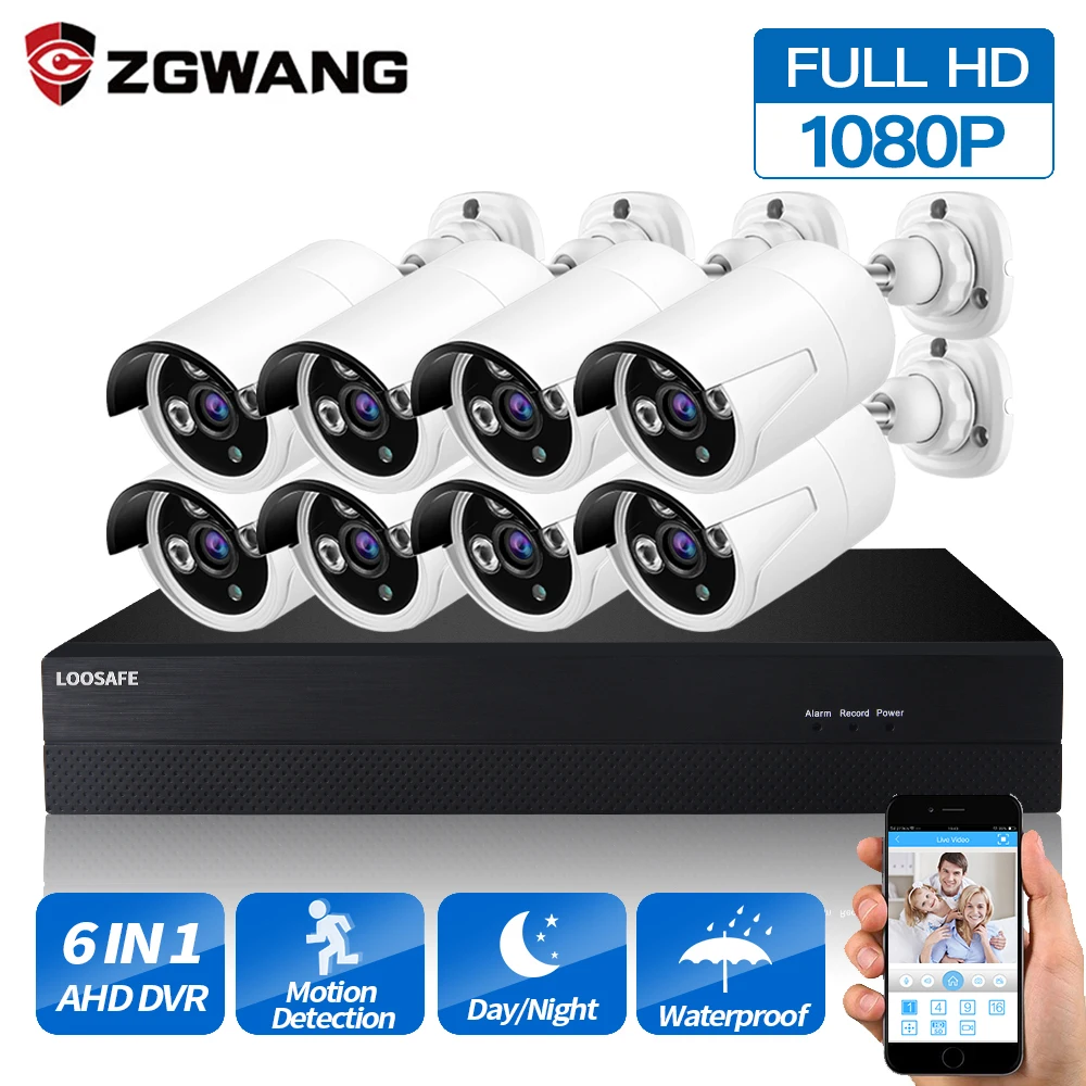 ZGWANG 8CH Surveillance Camera 1080N Video Surveillance Systerm DVR kit Outdoor Home 1080P Analog AHD Camera kit Hard Disk
ZGWANG 8CH Surveillance Camera 1080N Video Surveillance Systerm DVR kit Outdoor Home 1080P Analog AHD Camera kit Hard Disk