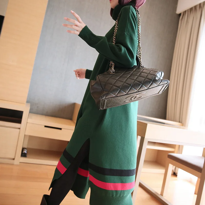 Long hooded turtleneck sweater female 2018 autumn and winter new women's large size thick loose bottoming knit dress
Long hooded turtleneck sweater female 2018 autumn and winter new women's large size thick loose bottoming knit dress