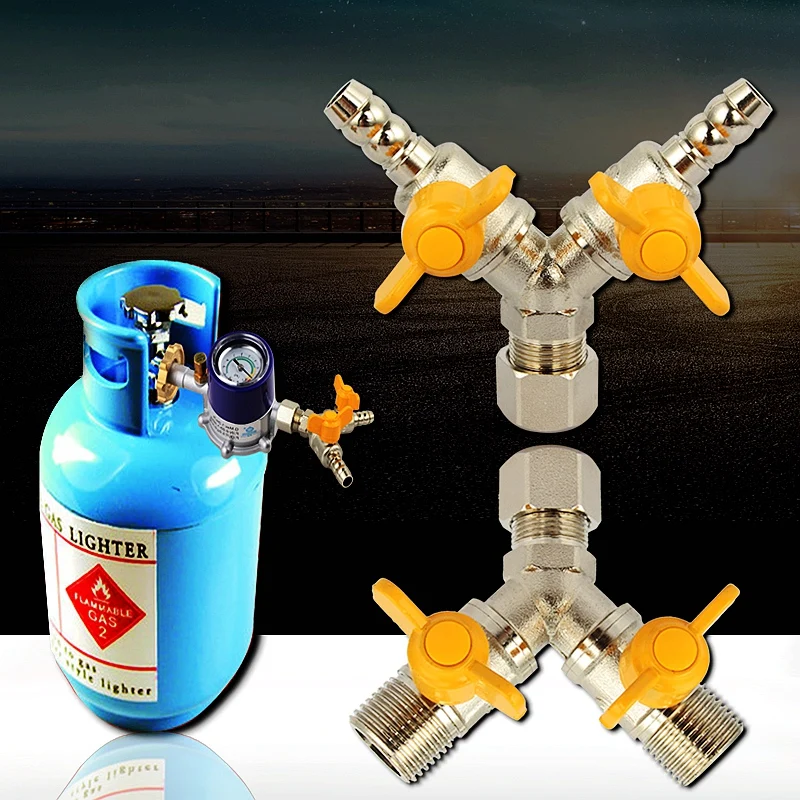 Copper gas gas three-way valve all the way in two dual-switch gas valve pressure relief valve Y-one socket
Copper gas gas three-way valve all the way in two dual-switch gas valve pressure relief valve Y-one socket