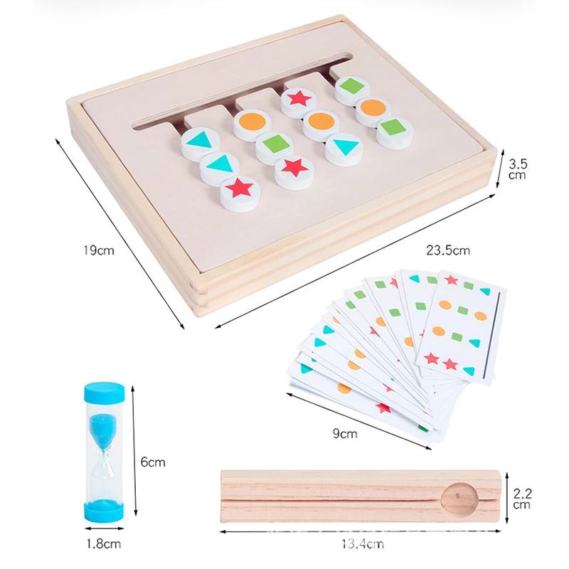 Montessori Wooden Toy Four Colors Matching Game Shapes & Colors with Card Logical Reasoning Training Toys for Children 2-4 Years
Montessori Wooden Toy Four Colors Matching Game Shapes & Colors with Card Logical Reasoning Training Toys for Children 2-4 Years