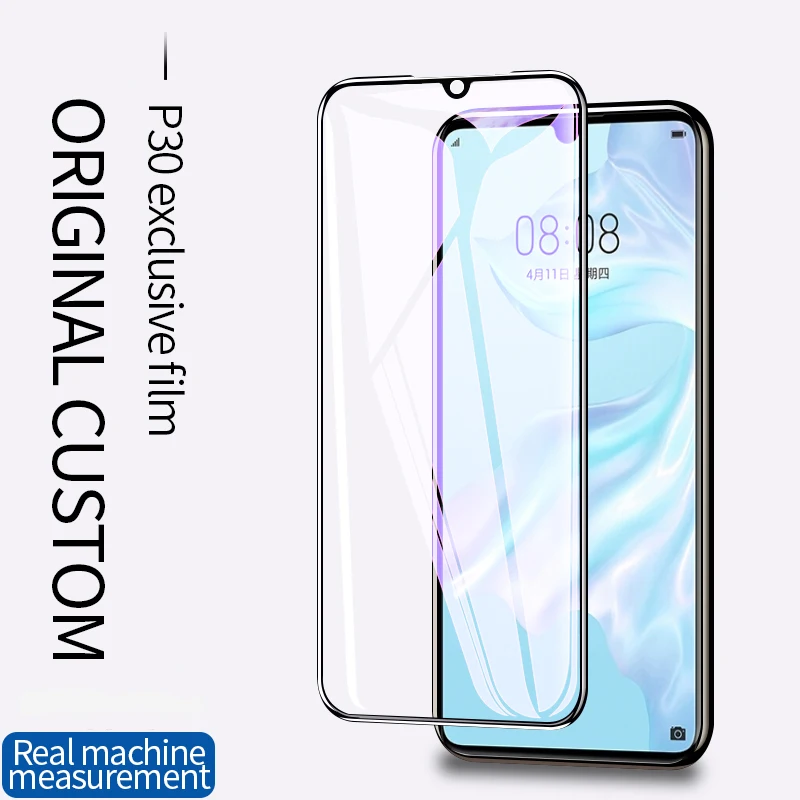 Защитное закаленное стекло для HUAWEI P30 Pro HD защитное на весь экран с защитой от