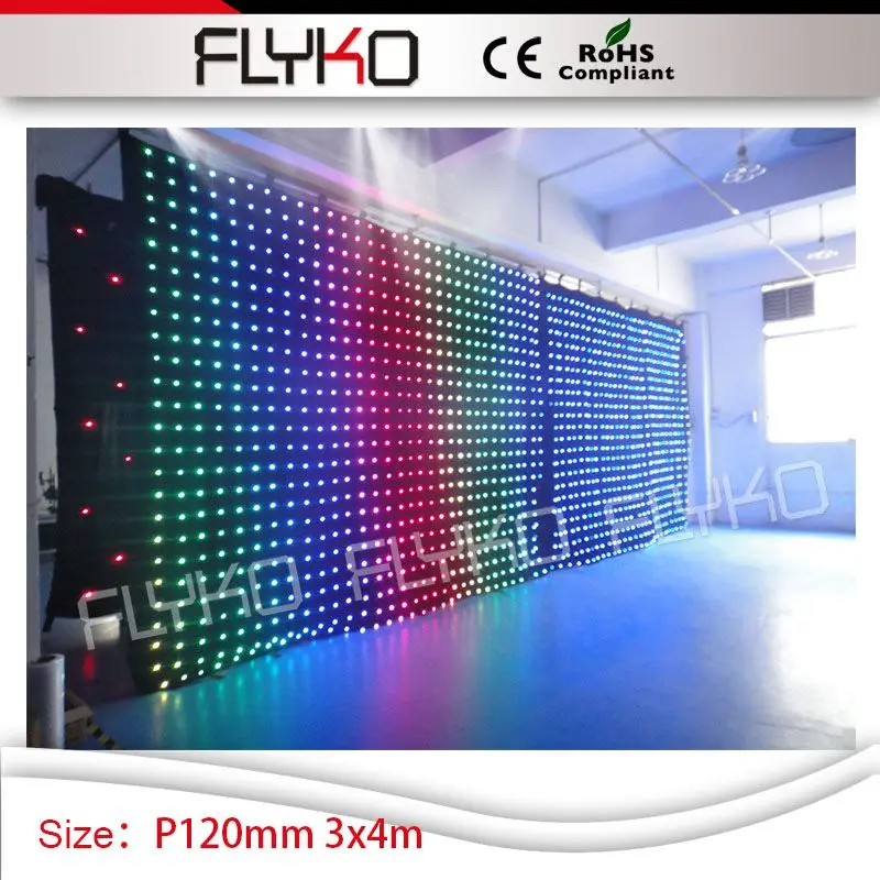 Led video dj световые шторы Заводские производители Led vision видеозанавеска P120mm 3m высота на 4 м ширина
Led video dj световые шторы Заводские производители Led vision видеозанавеска P120mm 3m высота на 4 м ширина