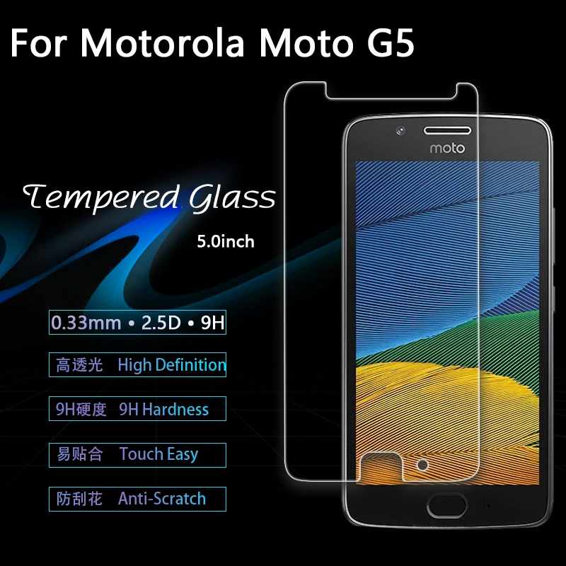 Для Motorola Moto G5 5 "XT1672 XT1676 закаленное стекло Защитная пленка для экрана защитное |