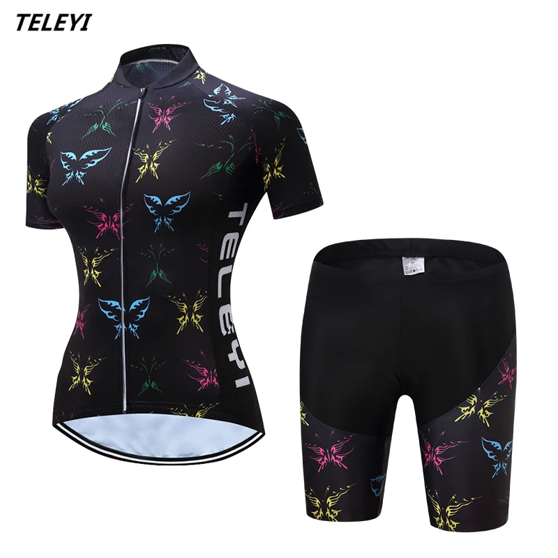 TELEYI Cycling Jersey Sets Wear Bike Jersey short sleeve mtb Sportswear Women 2017 roupa Ciclismo Maillot butterfly Bib shorts
TELEYI Cycling Jersey Sets Wear Bike Jersey short sleeve mtb Sportswear Women 2017 roupa Ciclismo Maillot butterfly Bib shorts