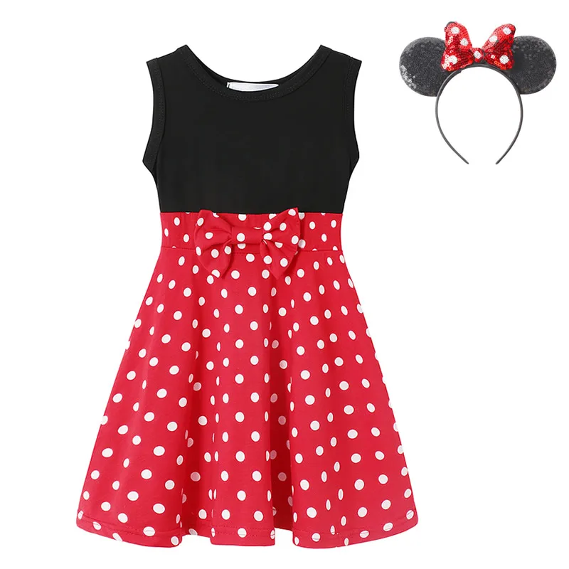 Toddler Minnie Dress Black Red Dot Patchwork Vest Frock Bow Cartoon Modeling Mickey Costumes Summer Baby Girl Casual Clothing
Toddler Minnie Dress Black Red Dot Patchwork Vest Frock Bow Cartoon Modeling Mickey Costumes Summer Baby Girl Casual Clothing
