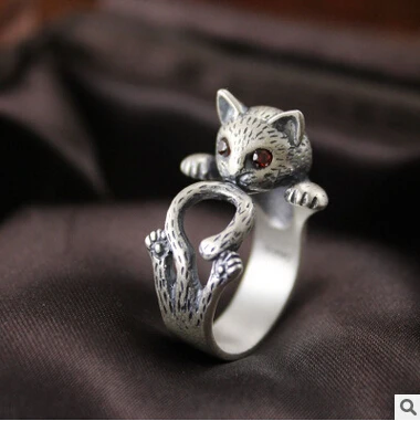 Fashion Retro Jewelry Thia Silver Cute Cat 925 Sterling Silver Adjustable Size Unique Vintage Rings for Women Gift Wholesale
Fashion Retro Jewelry Thia Silver Cute Cat 925 Sterling Silver Adjustable Size Unique Vintage Rings for Women Gift Wholesale