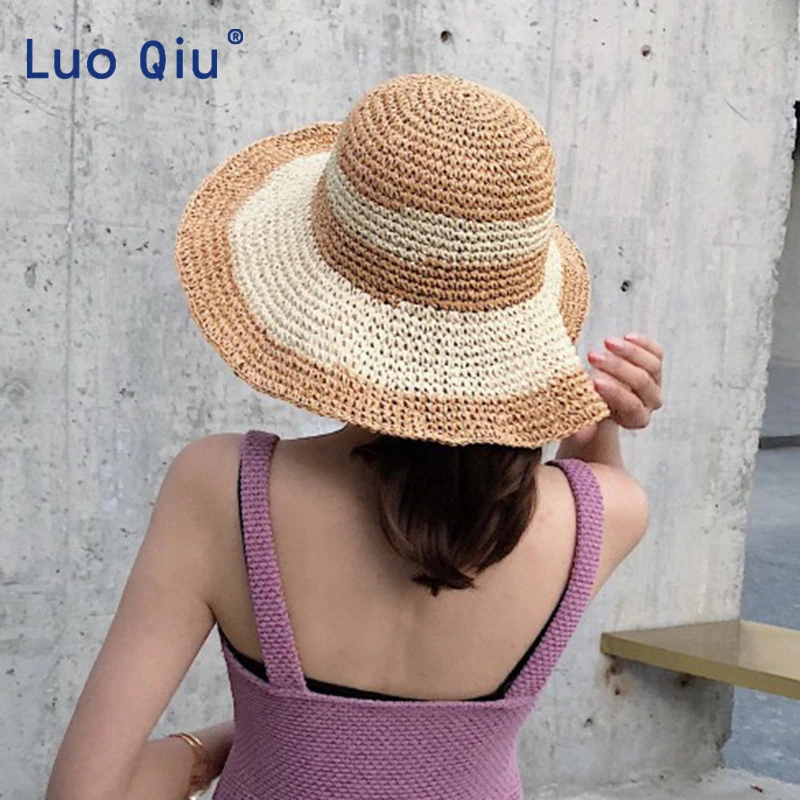 

Summer Floppy Straw Beach Sun Hats Women Beach Hats Wide Brim Panama Hat,chapeau femme paille ete,chapeu feminino