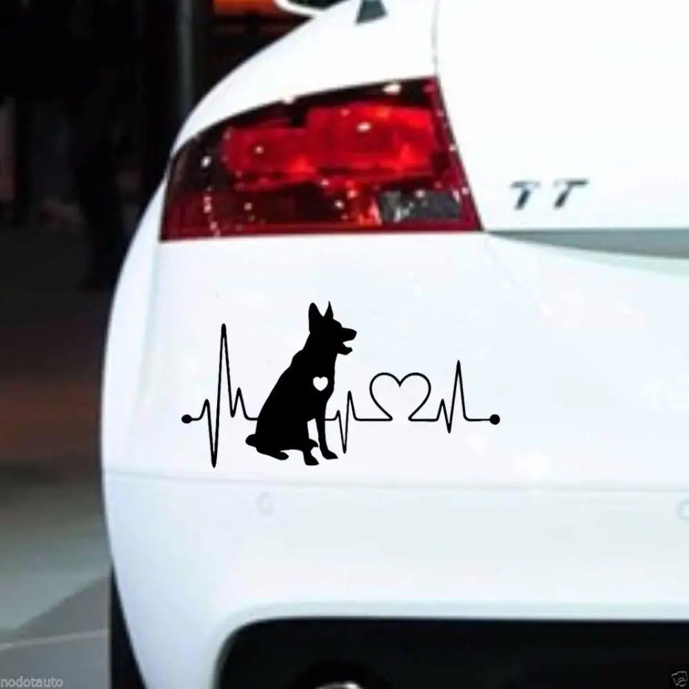 18CM*9.5CM German Shepherd Vinyl Film Stickers heartbeat Cartoon Animal Pet Bumper Car Sticker Black/Silver Accessories for Cars
18CM*9.5CM German Shepherd Vinyl Film Stickers heartbeat Cartoon Animal Pet Bumper Car Sticker Black/Silver Accessories for Cars