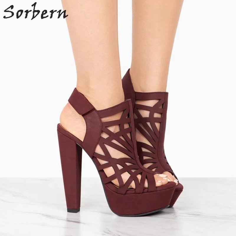 Sorbern Custom Open Toe Platform Block Heel Women Sandals High Heels Chunky Heeled Shoe Summer Style Sandal Shoe Size 13
Sorbern Custom Open Toe Platform Block Heel Women Sandals High Heels Chunky Heeled Shoe Summer Style Sandal Shoe Size 13