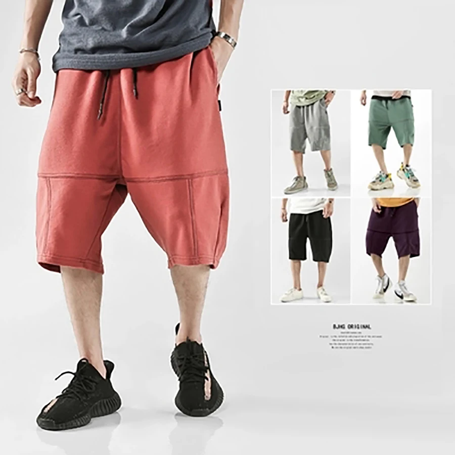 Уличная одежда длинные шорты мужские летние бермуды в стиле хип-хоп шаровары с