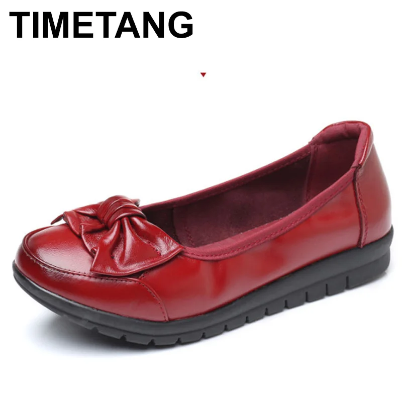 TIMETANGAutumn Spring Comfortable Flats Ballet Shoes Women Genuine Leather Shallow Bowkont Soft Bottom Slip-On Ladies Flat Shoes
TIMETANGAutumn Spring Comfortable Flats Ballet Shoes Women Genuine Leather Shallow Bowkont Soft Bottom Slip-On Ladies Flat Shoes