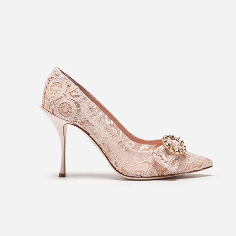 Sexy Lace Flower Pointed Toe Nude Women Pumps 10cm Crystal High Heels Night Club Red Woman Wedding Shoes
Sexy Lace Flower Pointed Toe Nude Women Pumps 10cm Crystal High Heels Night Club Red Woman Wedding Shoes
