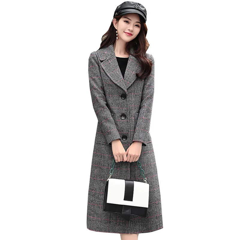 2020 autumn winter fashion women slim thick woolen jacket Korean self-cultivation houndstooth wool woolen windbreaker coat women
2020 autumn winter fashion women slim thick woolen jacket Korean self-cultivation houndstooth wool woolen windbreaker coat women