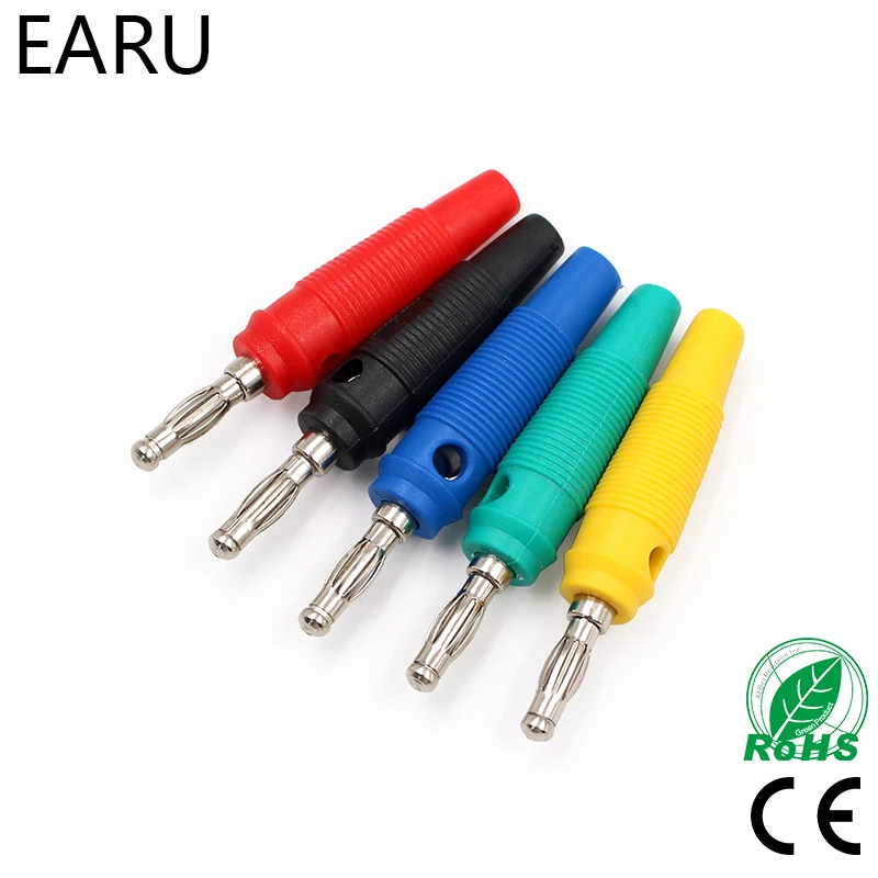 10Pcs/lot Red and Black Blue Yellow Green 4mm Solderless Side Stackable Banana Plug Socket Audio Connector
10Pcs/lot Red and Black Blue Yellow Green 4mm Solderless Side Stackable Banana Plug Socket Audio Connector