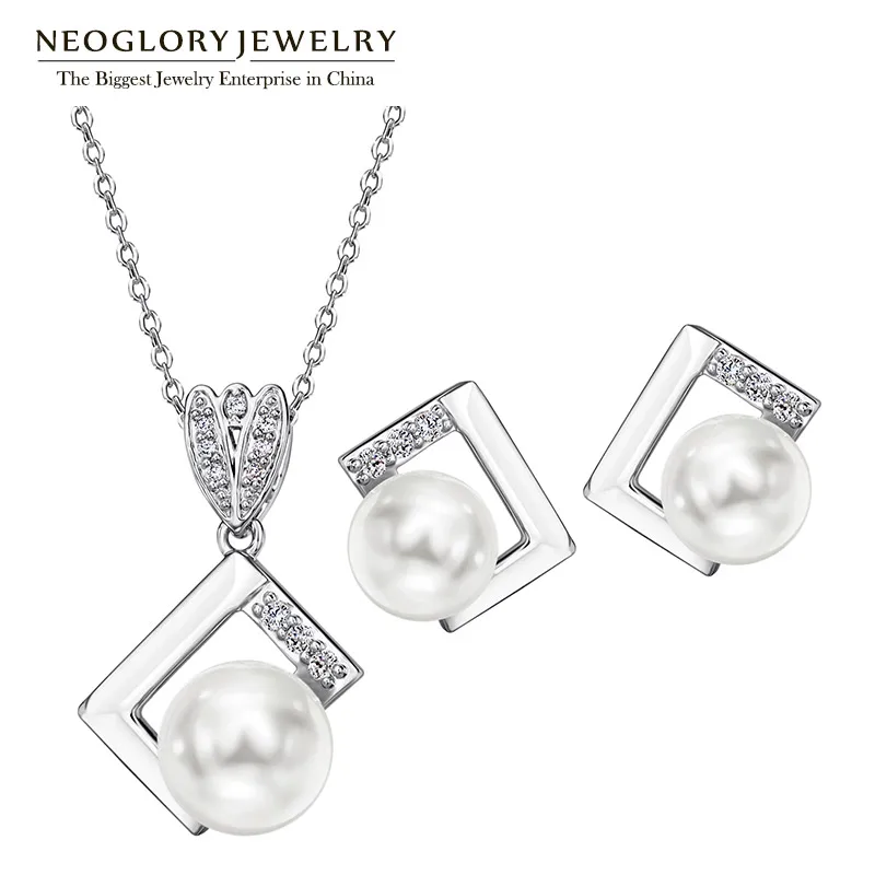 Neoglory AAA Zircon Simulated Pearl Necklaces Earrings Allergy Free Fashion Jewelry Sets White for Women 2020 Christmas Gifts
Neoglory AAA Zircon Simulated Pearl Necklaces Earrings Allergy Free Fashion Jewelry Sets White for Women 2020 Christmas Gifts