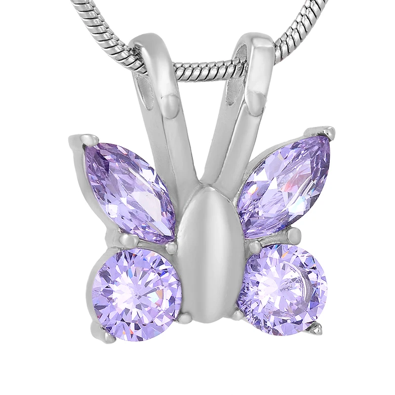 JJ9744 Inlay Purple/red/Pink Crystal Butterfly Stainless Steel Keepsake Memorial Jewelry For Pet Cremation Urn Ashes Necklace
JJ9744 Inlay Purple/red/Pink Crystal Butterfly Stainless Steel Keepsake Memorial Jewelry For Pet Cremation Urn Ashes Necklace