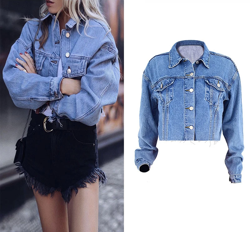 Autumn Streetwear Boyfriend Style Cropped Blue Jeans Jacket Women Denim Jackets Long-sleeved Short Womens Jackets Coats 2022
Autumn Streetwear Boyfriend Style Cropped Blue Jeans Jacket Women Denim Jackets Long-sleeved Short Womens Jackets Coats 2022