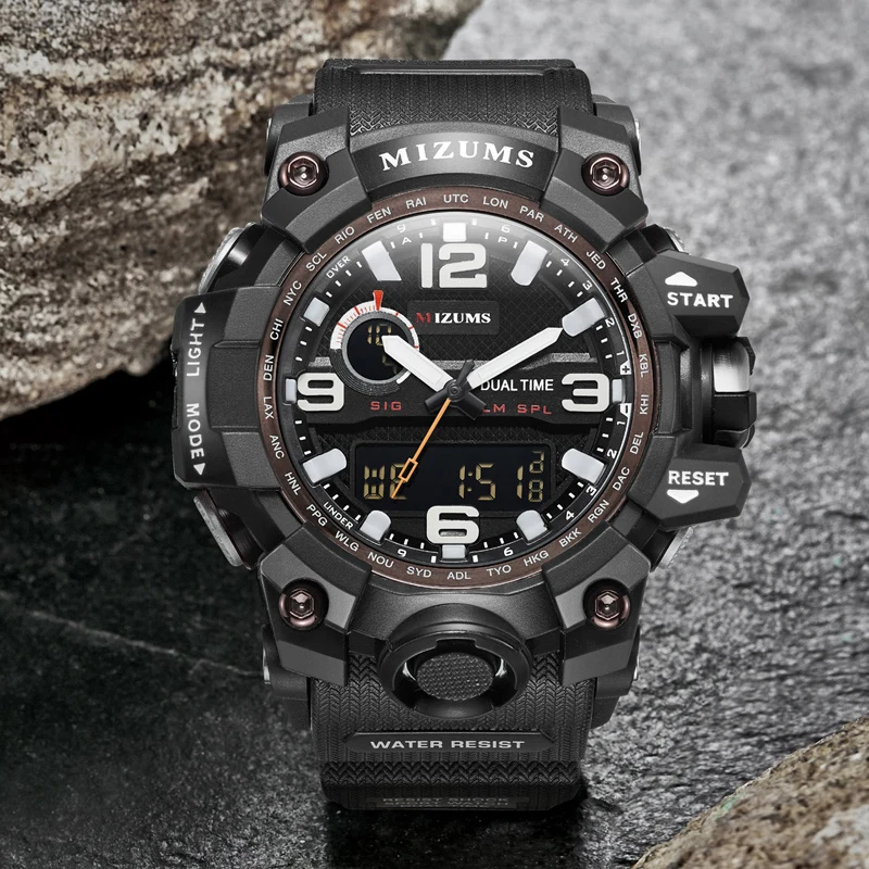 MIZUMS Men Boys Luxury Outdoor Sports Alarm Led Wristwatches Male Quartz Swimming Waterproof Chronograph Watches Montre Homme
MIZUMS Men Boys Luxury Outdoor Sports Alarm Led Wristwatches Male Quartz Swimming Waterproof Chronograph Watches Montre Homme