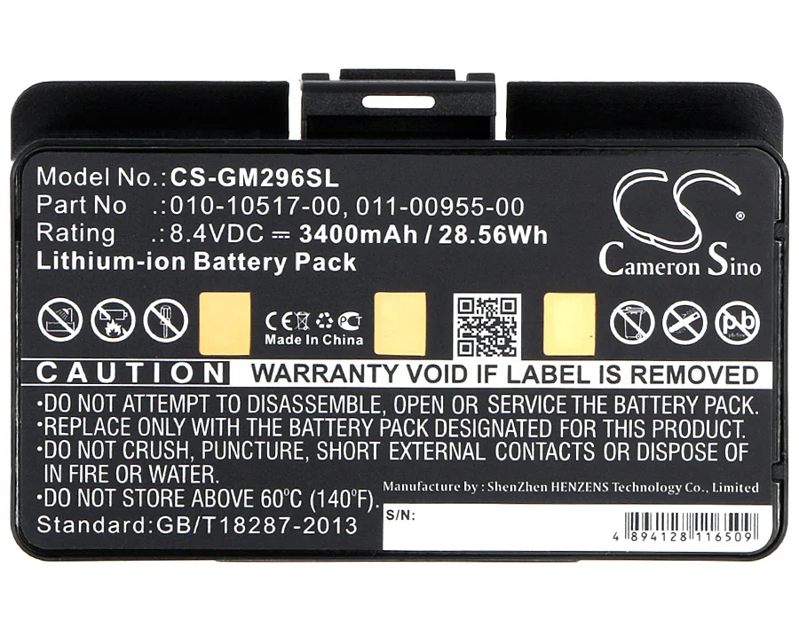 Cameron Sino 3400mAh Battery 010-10517-00 010-10517-01 011-00955-00 for GPSMAP 276,276c,296,376,376C,378,396,478,495,496,478
Cameron Sino 3400mAh Battery 010-10517-00 010-10517-01 011-00955-00 for GPSMAP 276,276c,296,376,376C,378,396,478,495,496,478