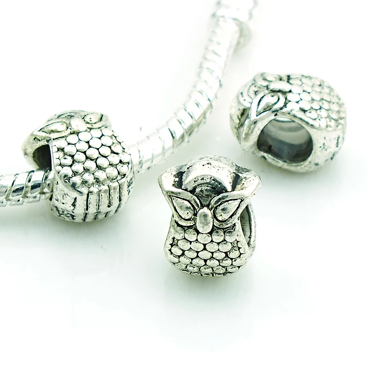 JINGLANG Fashion Plated Silver Owl Charm Metal Big Hole Loose Beads DIY Bracelets Accessories Jewelry
JINGLANG Fashion Plated Silver Owl Charm Metal Big Hole Loose Beads DIY Bracelets Accessories Jewelry