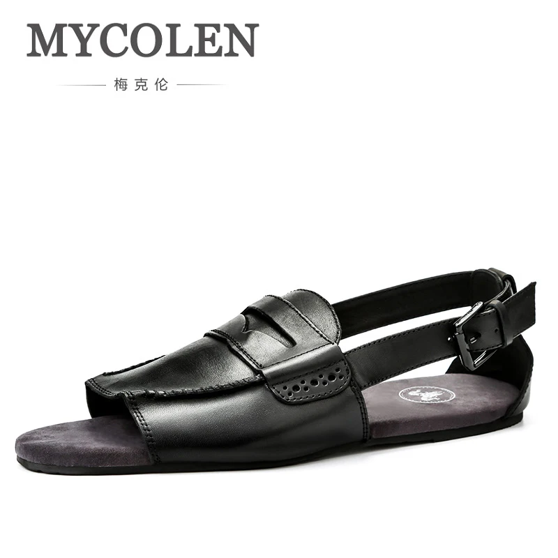 MYCOLEN/мужские сандалии из натуральной кожи прогулочные для мужчин Модная