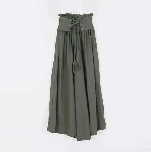 SuperAen Casual Straps Women Pants High Waist Linen Wide Leg Pants Women Wild Solid Color Loose Fashion Ladies Pants New 2018
SuperAen Casual Straps Women Pants High Waist Linen Wide Leg Pants Women Wild Solid Color Loose Fashion Ladies Pants New 2018